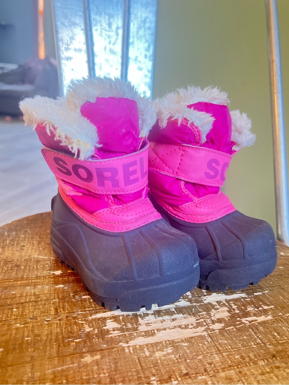 Sorel Pink Toddler Winter Boot Interior Label